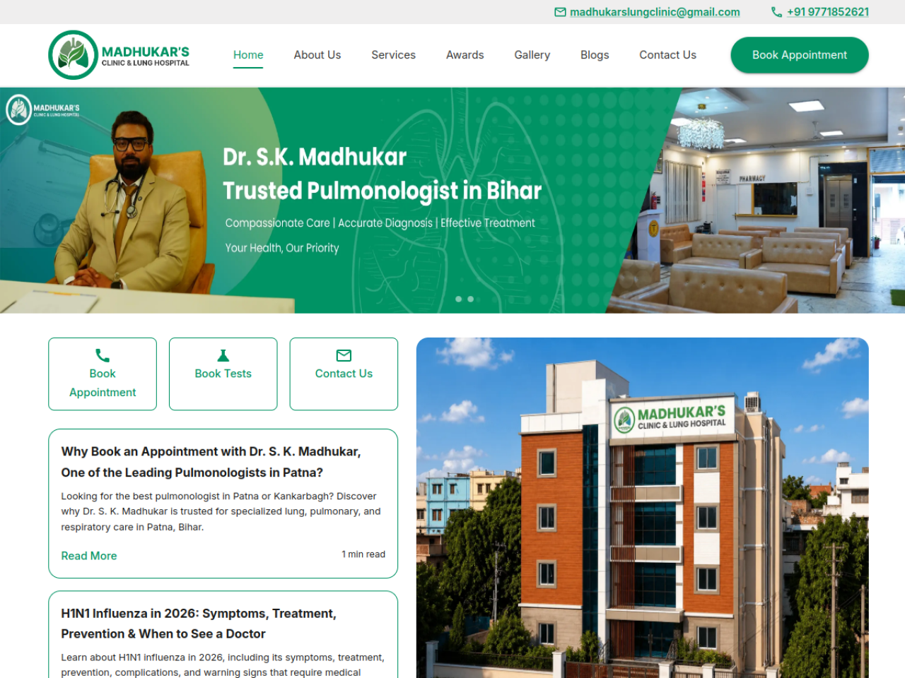 Madhukar Clinic & Lung Hospital website